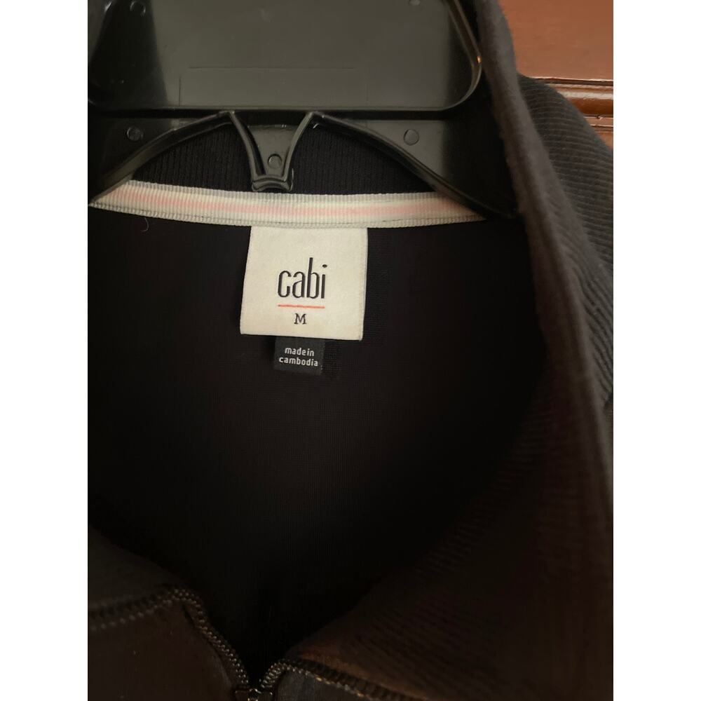 Cabi Relax Convertible Stretch Ponte Knit Long Black Zip Jacket size Medium - Picture 3 of 7